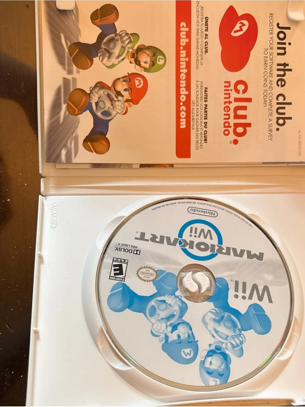 Nintendo White and Black Wii Mario Kart Steering Wheel Set